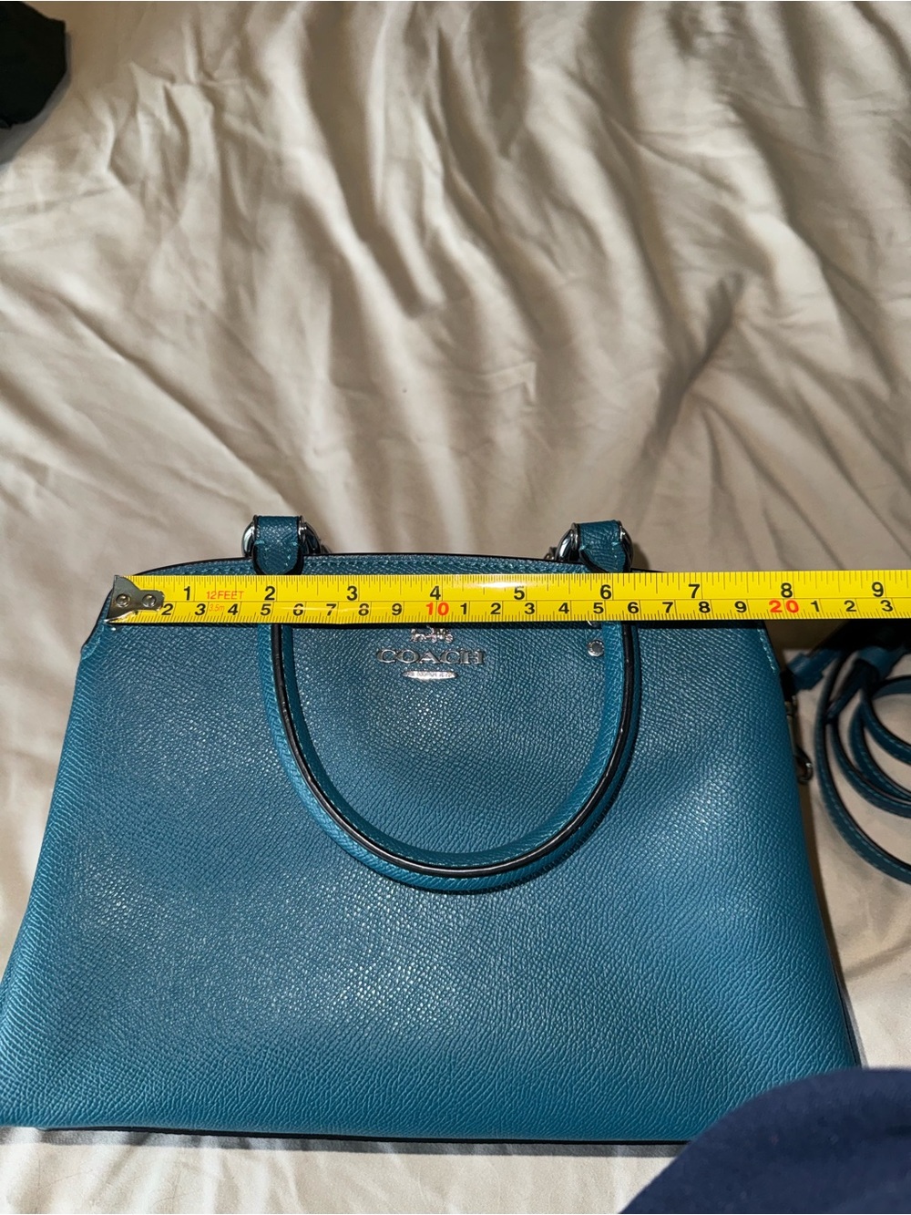 Coach Small Lillie Tote Bag - Teal - Picture 8 of 11